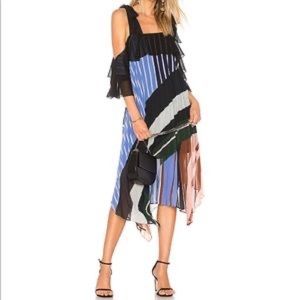 Delfi Collective Pleated Stripe Dress